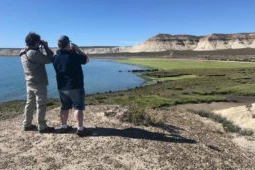 Agustín Esmoris guiding birders in Patagonia.