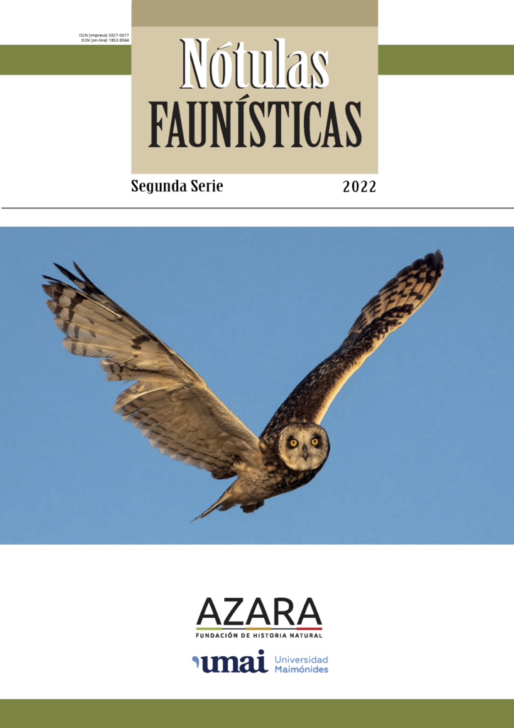 Portada Nótulas Faunísticas